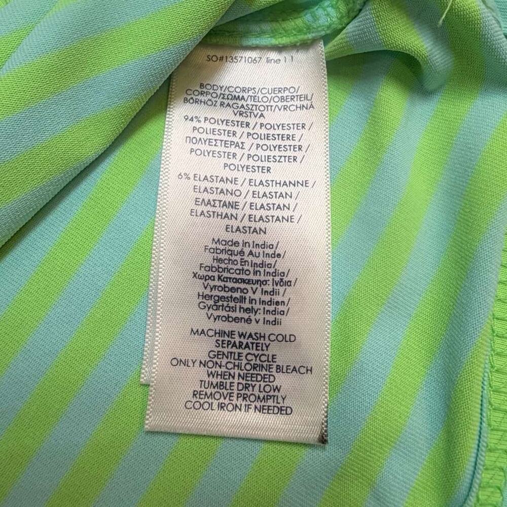 Chaps Golf Stay-Dry Polo Shirt Men Sz XL Green Striped Stretch Performance - Picture 12 of 16